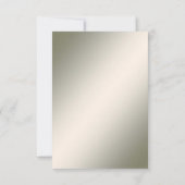 装飾金ゴールドホワイトフローラRSVPカード 出欠カード (裏面)