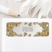 装飾金ゴールド差出人住所ラベル ラベル (インサイチュ)