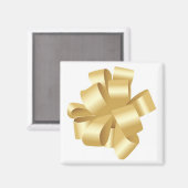 装飾金ゴールド引きリボン弓 マグネット (正面/裏面)