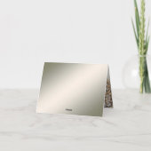 装飾金ゴールド白フローラサンキューカード サンキューカード (裏面)