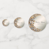 装飾金ゴールド白フローラテーブル紙吹雪 コンフェッティ (正面)