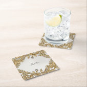装飾金ゴールド紙コースター スクエアペーパーコースター (インサイチュ)
