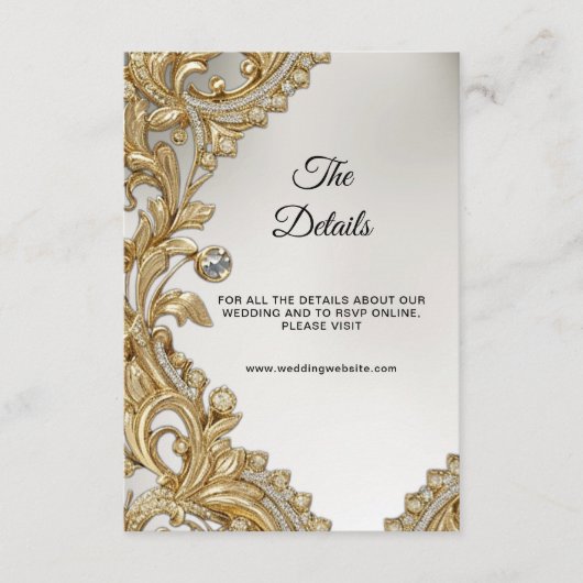 装飾金ゴールド詳細エンクロージャカード エンクロージャーカード (正面)