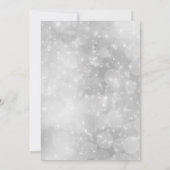 装飾金ゴールド雪だるまとグリッター、《写真》ぼけ味クリスマス 招待状 (裏面)