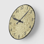 装飾金ゴールド ラウンド壁時計 (傾斜)