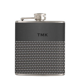 装飾金属ルックモノグラムフラスコ フラスク