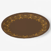 装飾金花柄 ペーパープレート (アングル)