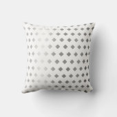 装飾銀灰色ホワイトダイヤモンドパターン クッション (裏面)