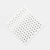 装飾銀灰色ホワイトダイヤモンドパターン スタンダードランチョンナプキン (角)