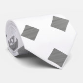 装飾銀灰色ホワイトダイヤモンドパターン ネクタイ (ロール)