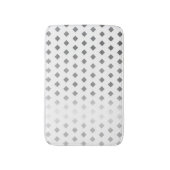 装飾銀灰色ホワイトダイヤモンドパターン バスマット (正面縦)