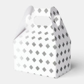 装飾銀灰色ホワイトダイヤモンドパターン フェイバーボックス (裏面サイド)