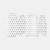 装飾銀灰色ホワイトダイヤモンドパターン フェイバーボックス (折り畳みなし)