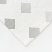 装飾銀灰色ホワイトダイヤモンドパターン フリースブランケット (角)