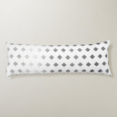 装飾銀灰色ホワイトダイヤモンドパターン ボディピロー (裏面)