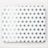 装飾銀灰色ホワイトダイヤモンドパターン マウスパッド (正面)