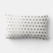 装飾銀灰色ホワイトダイヤモンドパターン ランバークッション (裏面)