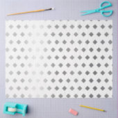 装飾銀灰色ホワイトダイヤモンドパターン 薄葉紙 (クラフト)