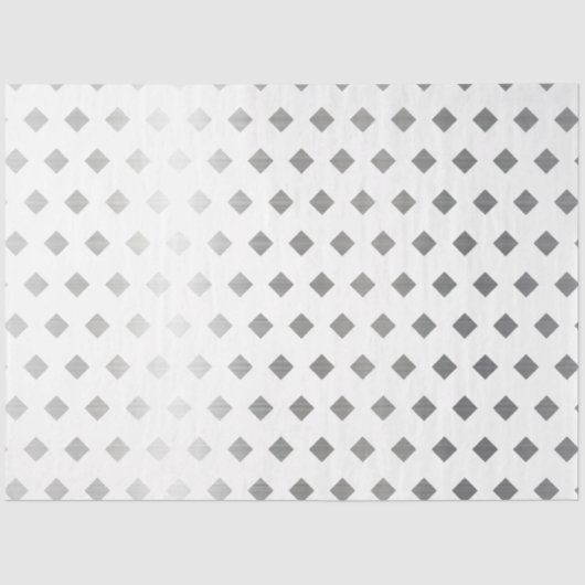 装飾銀灰色ホワイトダイヤモンドパターン 薄葉紙 (正面)