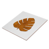 装飾銅ルックモンステラ葉セラミックタイル タイル (側面)