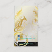 装飾離れ金ゴールド/渦巻き名刺 名刺 (裏面)