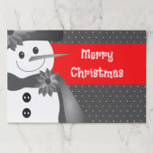 装飾雪だるま及び水玉模様テーブル装飾 ペーパーパッド (正面)