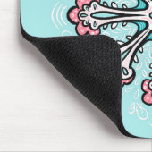 装飾雪片おもしろい抽象芸術冬 マウスパッド (コーナー)