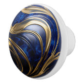 装飾青王室の金ゴールド絵を描波 セラミックノブ (右)