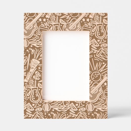 装飾音楽エレガント楽器のパターン レーザー彫刻フレーム (正面)