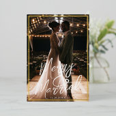 装飾額縁 結婚おめでとう カリグラフィー 写真 箔シーズンカード (立ち正面)