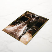 装飾額縁 結婚おめでとう カリグラフィー 写真 箔シーズンカード (回転した状態)