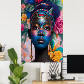 装飾顔アートプリンセス ポスター (ホームオフィス)