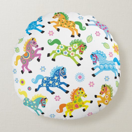 装飾馬 ラウンドクッション (正面)