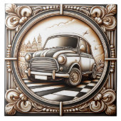 装飾魅力的タイルのヴィンテージ車 タイル (正面)