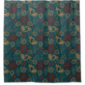 装飾魅力的フローラデザイン シャワーカーテン (正面)