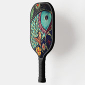 装飾魚モザイクコイデザイン ピックルボールラケット (左)