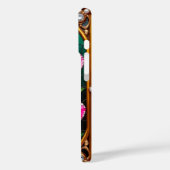 装飾鮮やか金ゴールド枠のピンクの蘭 Case-Mate iPhoneケース (裏面 / 左)