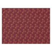 装飾黄金の雪片クリスマスパターン テーブルクロス (正面(横))