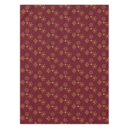 装飾黄金の雪片クリスマスパターン テーブルクロス