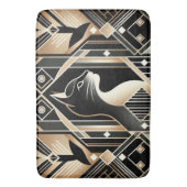 装飾黒猫抽象芸術バスマット バスマット (正面縦)