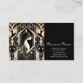 装飾黒猫抽象芸術名刺 名刺 (裏面)