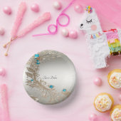 装飾 ゴールド ブルー ストーン 紙 ボウル (パーティー)