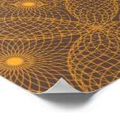 装飾、シック、抽象芸術マンダラスタイルパターン ポスター (角)