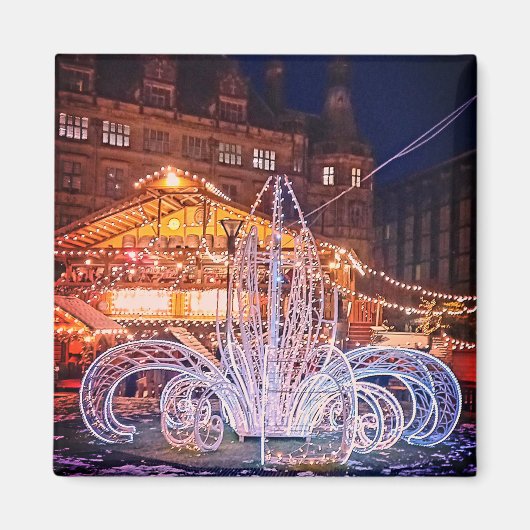 装飾、タウンホールの前 マグネット (正面)