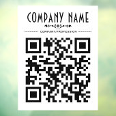 装飾 ビジネス ネーム & QR コード ウィンドウサイン (シート3)