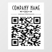 装飾 ビジネス ネーム & QR コード ウィンドウサイン (シート)