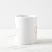 装飾 モノグラム スワッシュ オーダーメイド コーヒーマグカップ (中央)