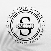 装飾 家族名 サークル モノグラム 住所 セルフインキングスタンプ