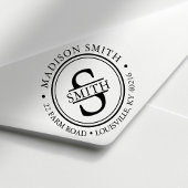 装飾 家族名 サークル モノグラム 住所 セルフインキングスタンプ