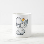 裏から見たシロサギの馬鹿鳥 コーヒーマグカップ (中央)